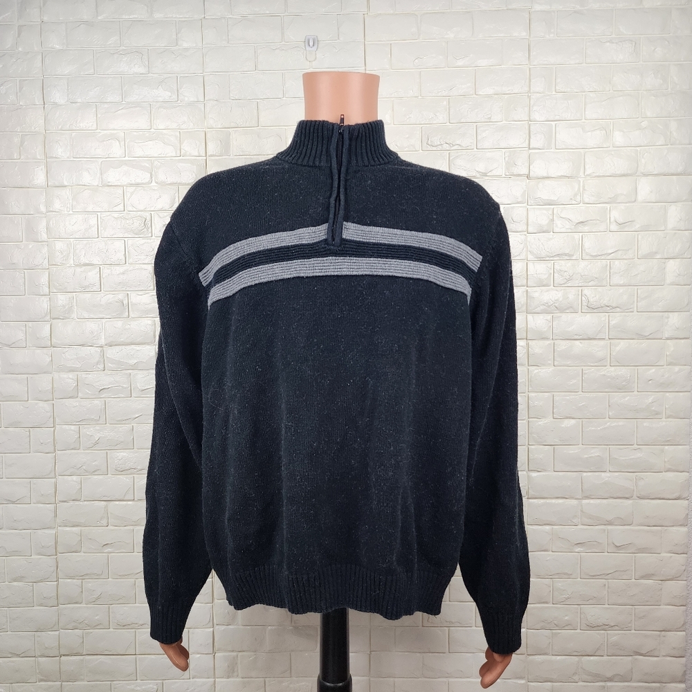 basic edition mens large black sweater - Picture 2 of 6
